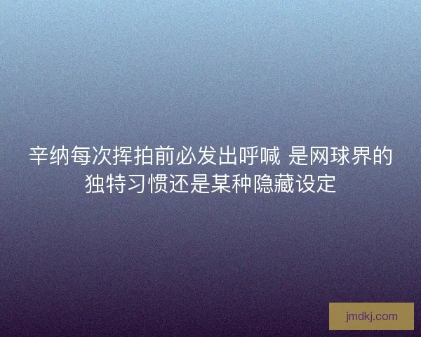辛纳每次挥拍前必发出呼喊 是网球界的独特习惯还是某种隐藏设定